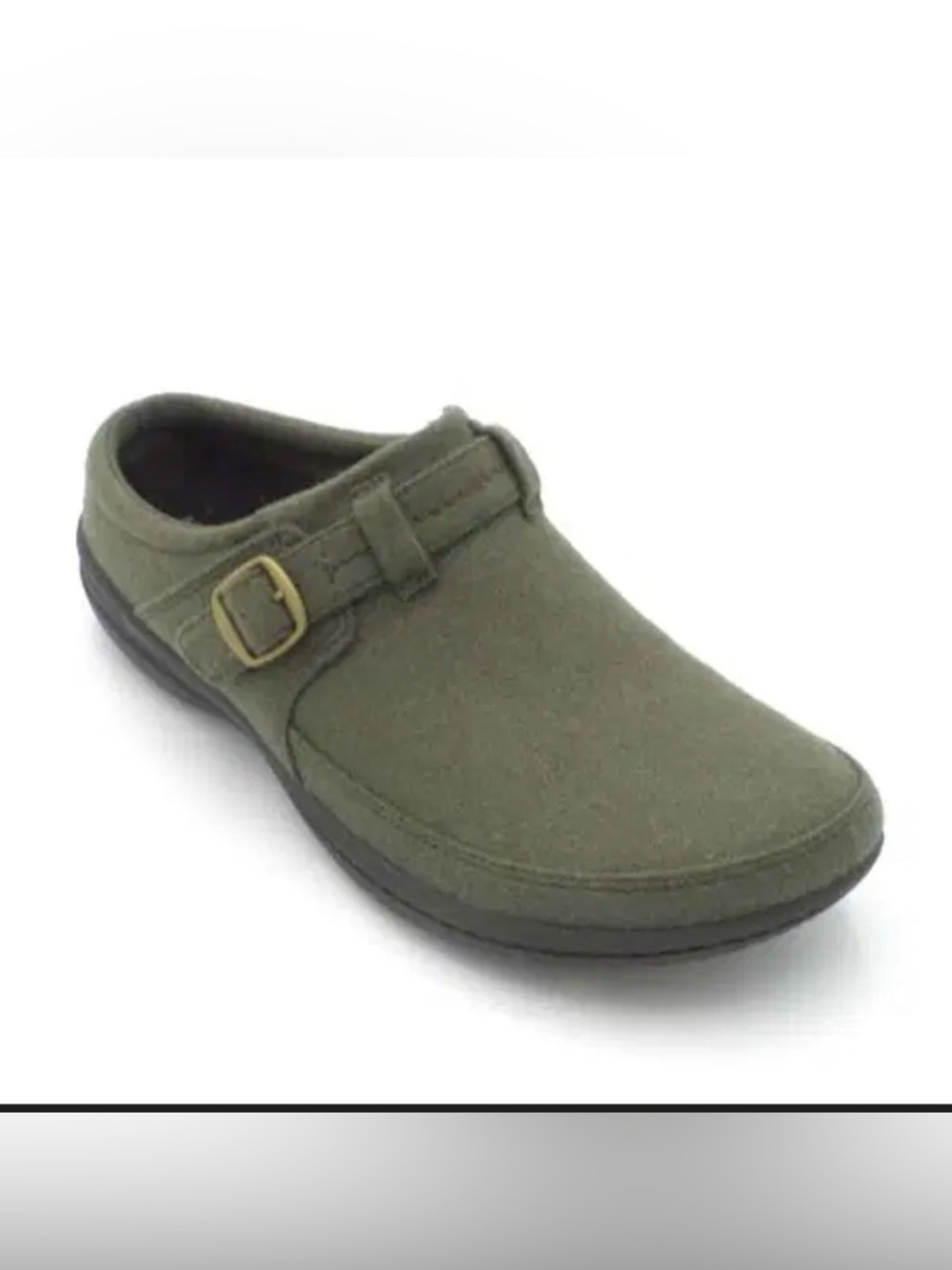 Merrell Olive Green Slip-On Loafer with Buckle